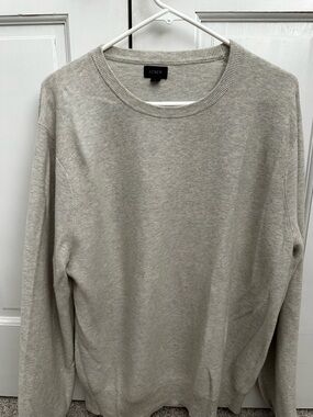 J. Crew Men’s Crewneck Sweater in Light Gray